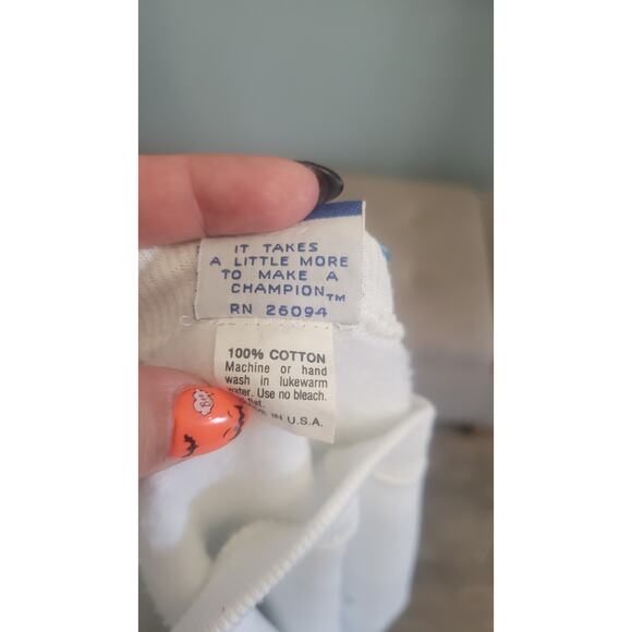 Vintage Champion Reverse Weave Crewneck Sweatshirt White Large Made in USA... - Picture 5 of 13